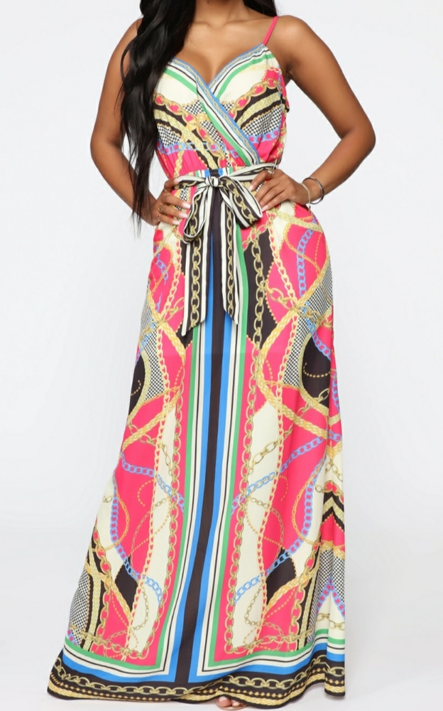 Multi-Color Maxi Dress - Picture 3 of 4